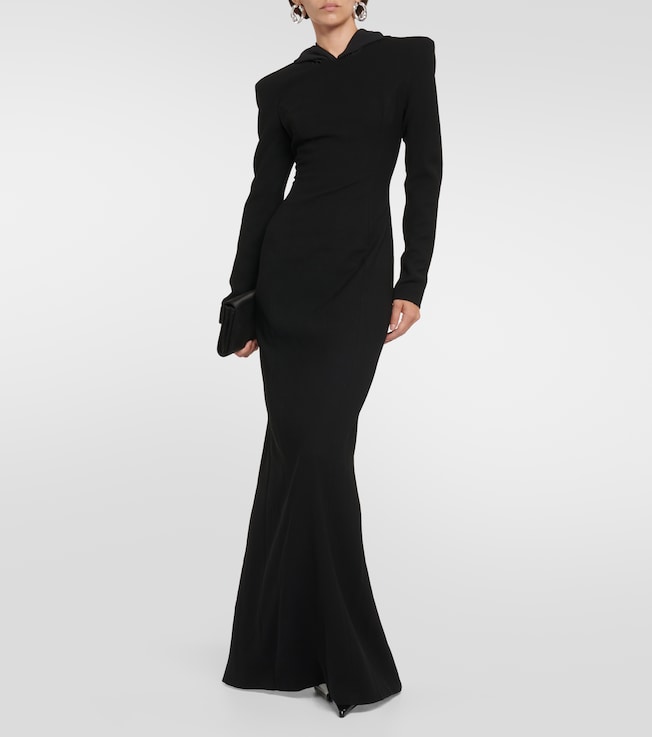 Mônot Hooded crêpe maxi dress