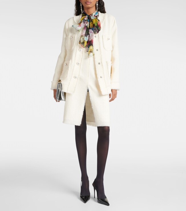 Dolce&Gabbana Wool-blend tweed midi skirt