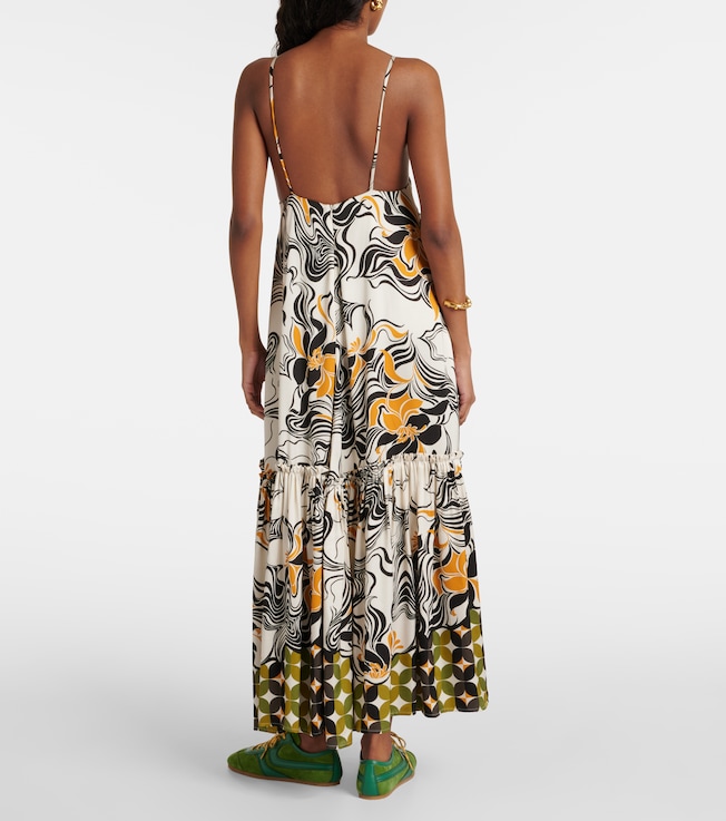 Dries Van Noten Dries Van Noten Printed satin maxi dress