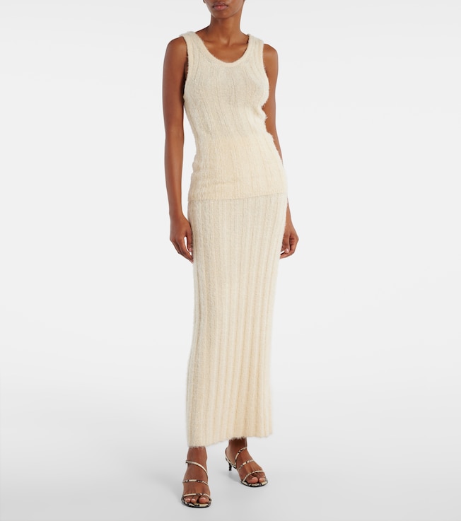 KHAITE Claire silk and cashmere maxi skirt