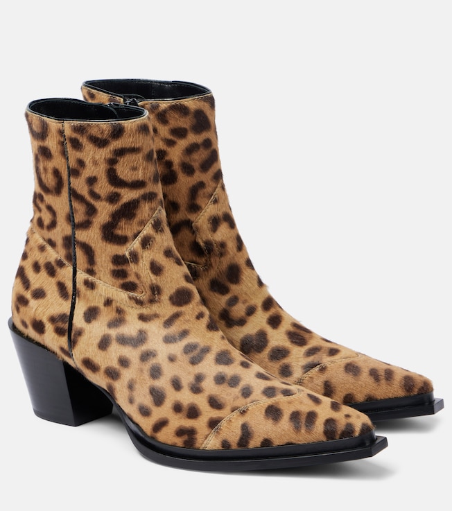 JIMMY CHOO Jimmy Choo Cece 60 leopard-print calf hair ankle boots