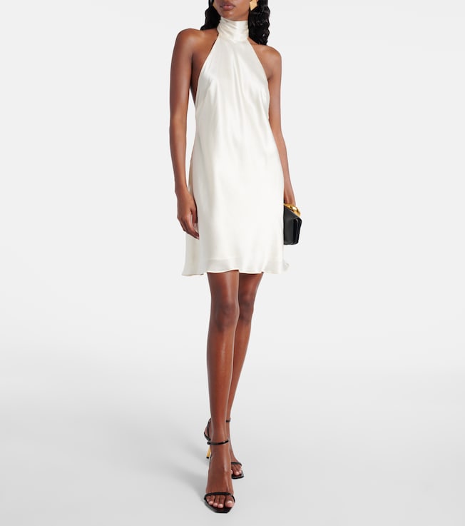 RIXO Capucine silk satin minidress