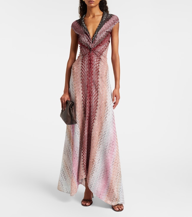Missoni Zigzag jacquard lamé maxi dress