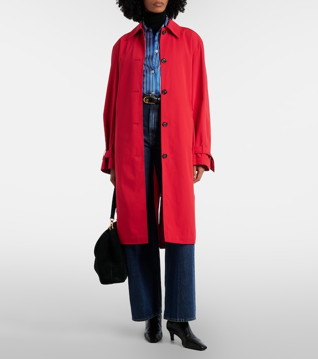 TOTEME Striped oversized silk shirt