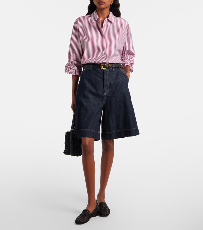 S Max Mara Quadro denim Bermuda shorts