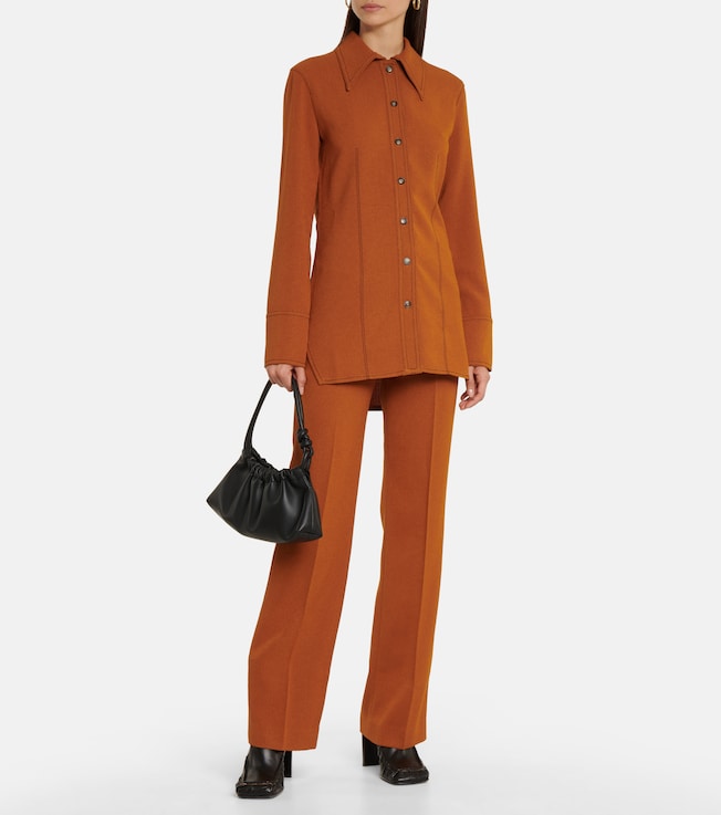 Nanushka Basma felted straight pants