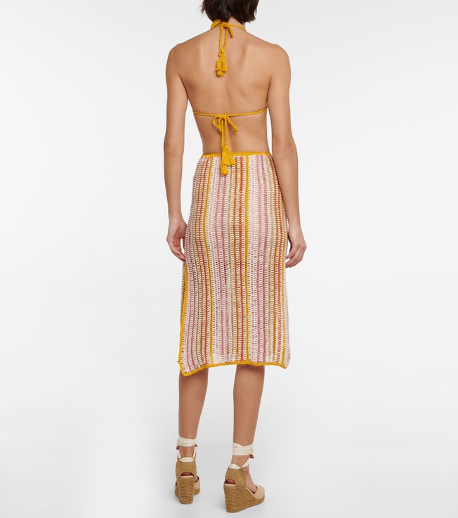Anna Kosturova Anna Kosturova Ring halterneck crochet dress