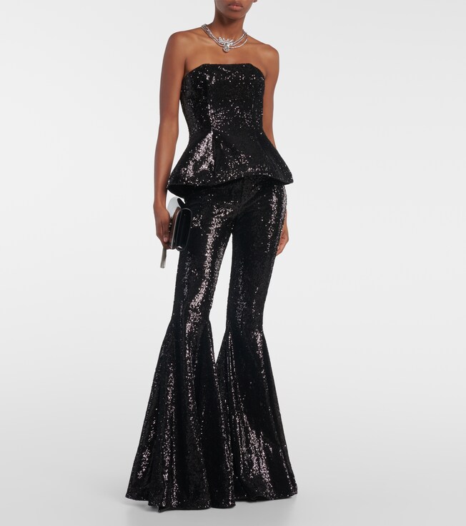 GIUSEPPE DI MORABITO Sequined bustier top