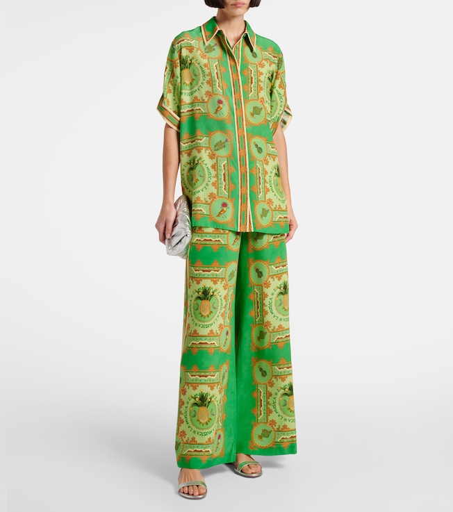 Alémais La Musica printed silk shirt