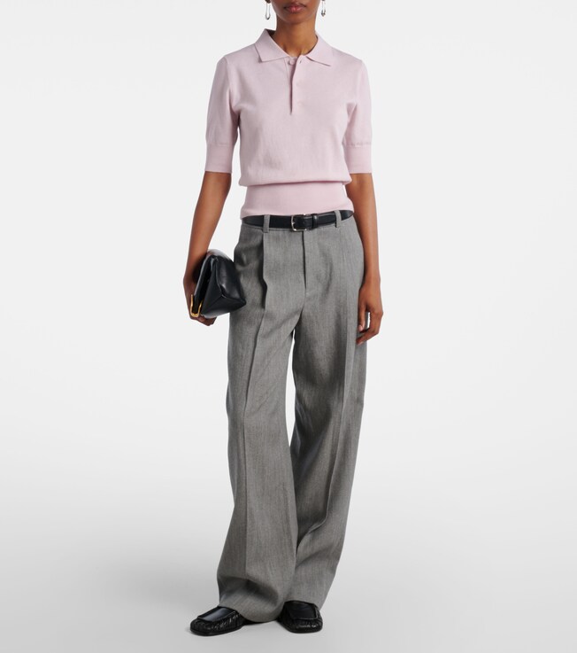 Extreme Cashmere N°351 Park cotton and cashmere polo shirt