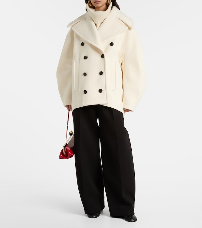 Jacquemus Ovalo virgin wool peacoat