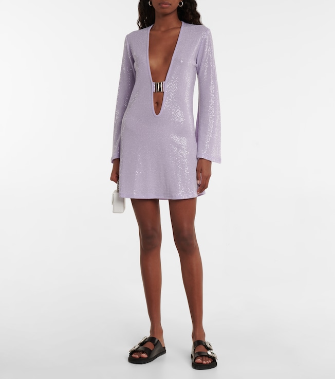 Dodo Bar Or Sequin-embellished minidress