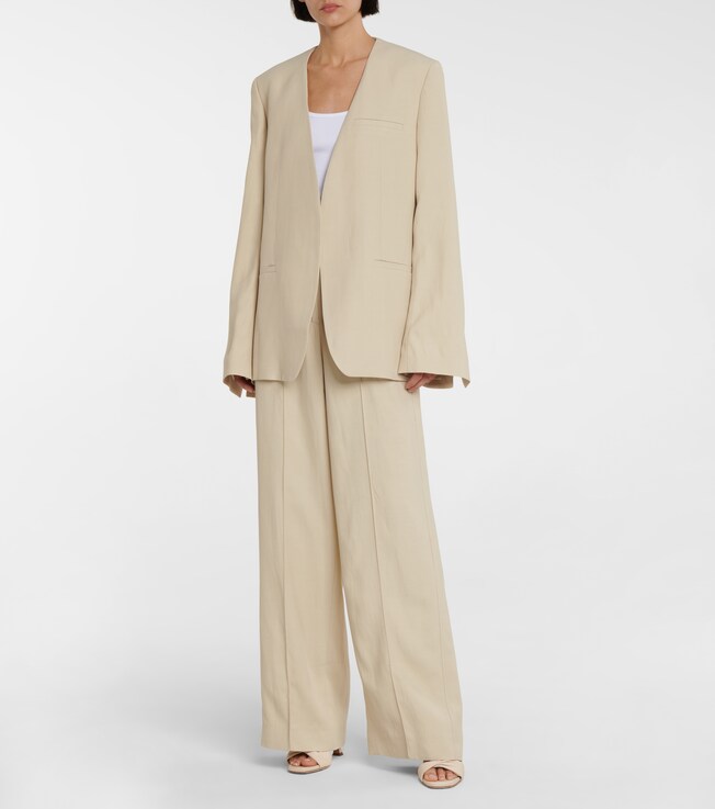 TOTEME Gabardine wide-leg pants