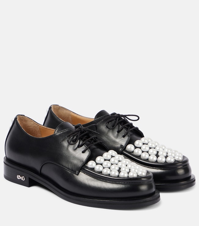 MACH & MACH Sirene embellished leather loafers