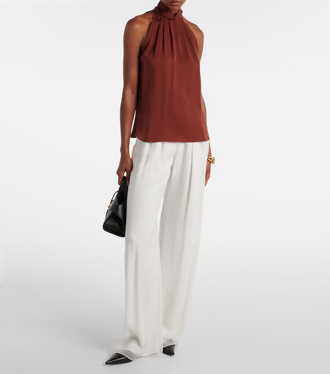Max Mara Memore halterneck silk top