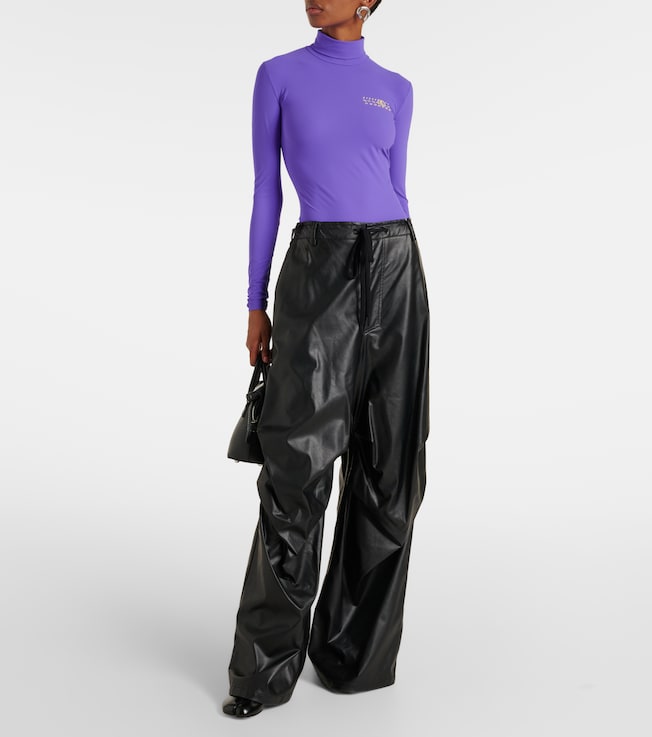 MM6 Maison Margiela Logo jersey bodysuit