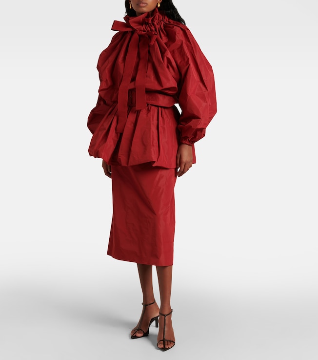 Patou Bloom ruffled pencil skirt