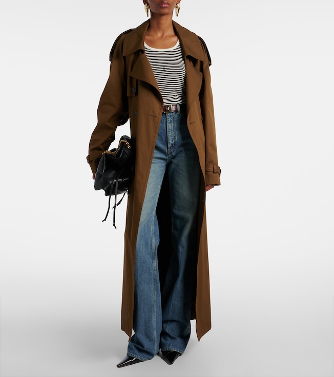 Saint Laurent Cassandre cotton jersey tank top