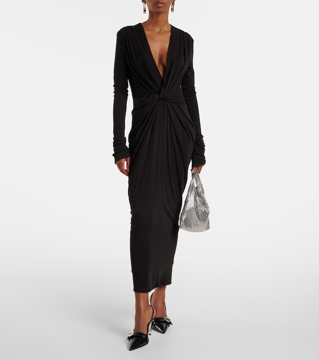 Entire Studios Gathered cotton-blend jersey maxi dress