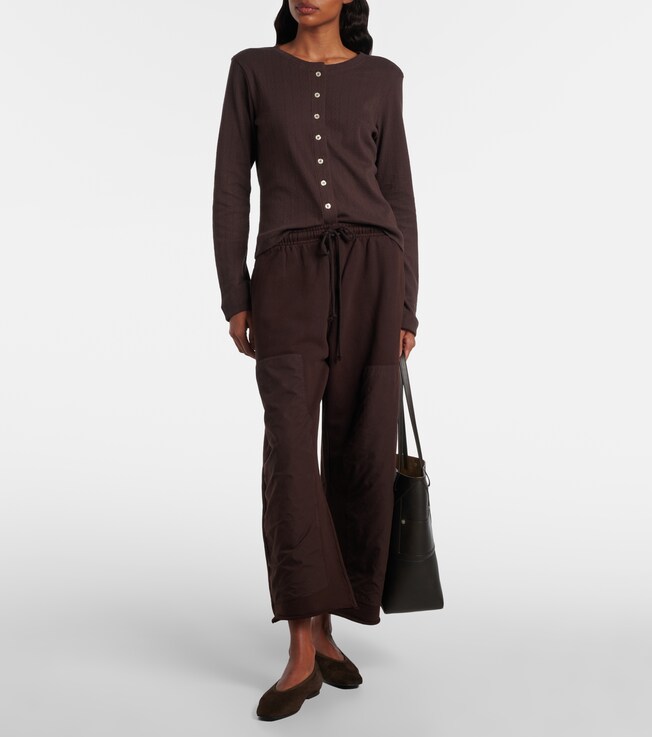 LESET Pointelle cotton cardigan