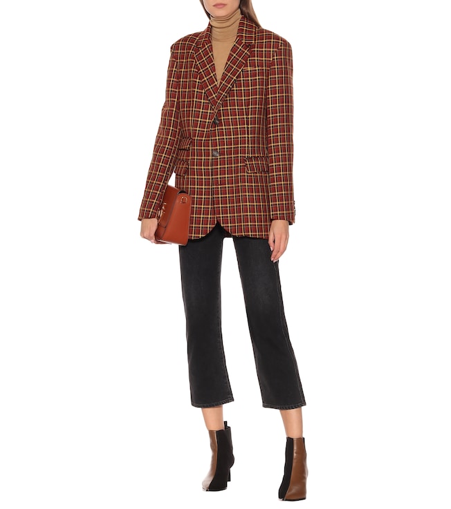 Plan C Checked wool blazer