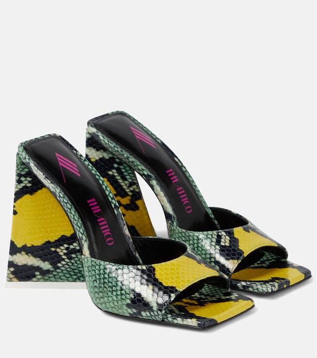 THE ATTICO Devon snake-effect leather sandals