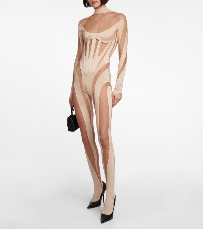 Mugler Paneled jumpsuit
