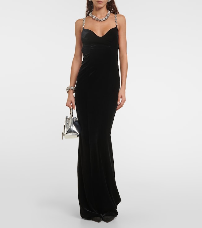 Galvan Avedon embellished velvet gown