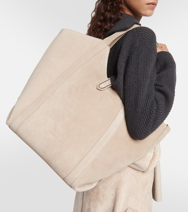 Shopper Monili Large aus Veloursleder | Brunello Cucinelli