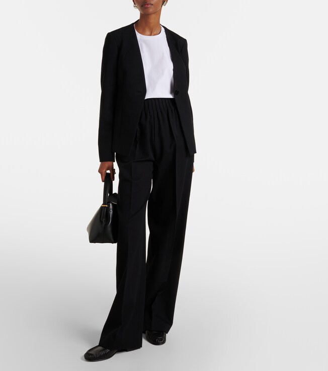 Fforme Maud cotton and linen wide-leg pants