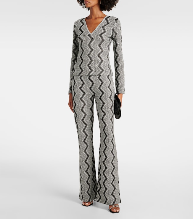 Missoni Zig Zag metallic knit sweater