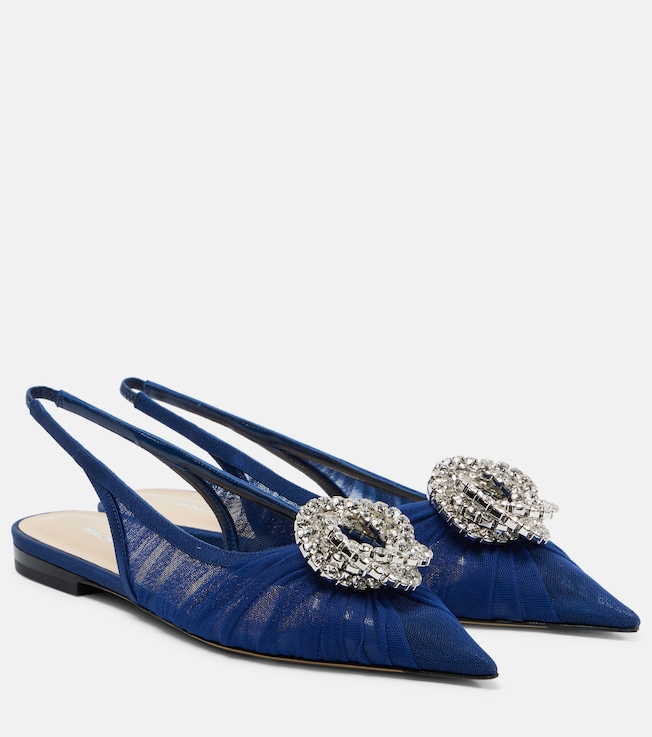 MACH & MACH Galaxy embellished slingback flats