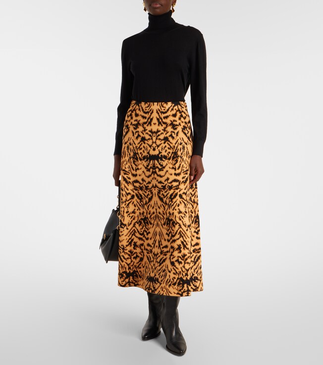 Ulla Johnson Lani jacquard midi skirt