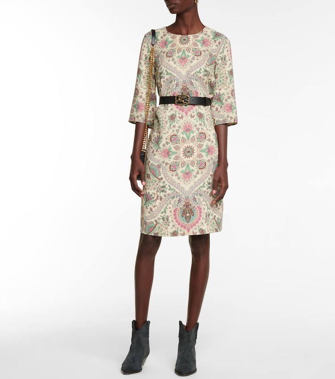 Etro Paisley stretch-cady midi dress
