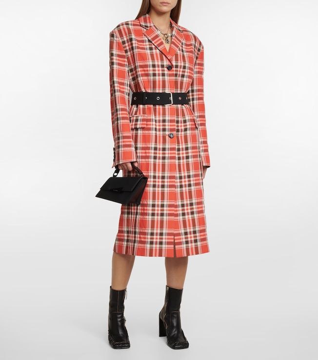 Acne Studios Belted checked coat