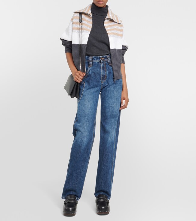 Brunello Cucinelli Mid-rise wide-leg jeans