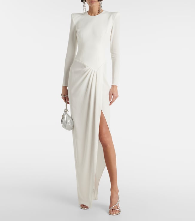 Alex Perry Asymmetric draped crêpe gown