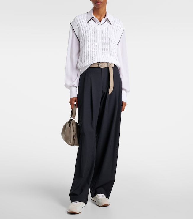 Brunello Cucinelli Monili silk satin shirt