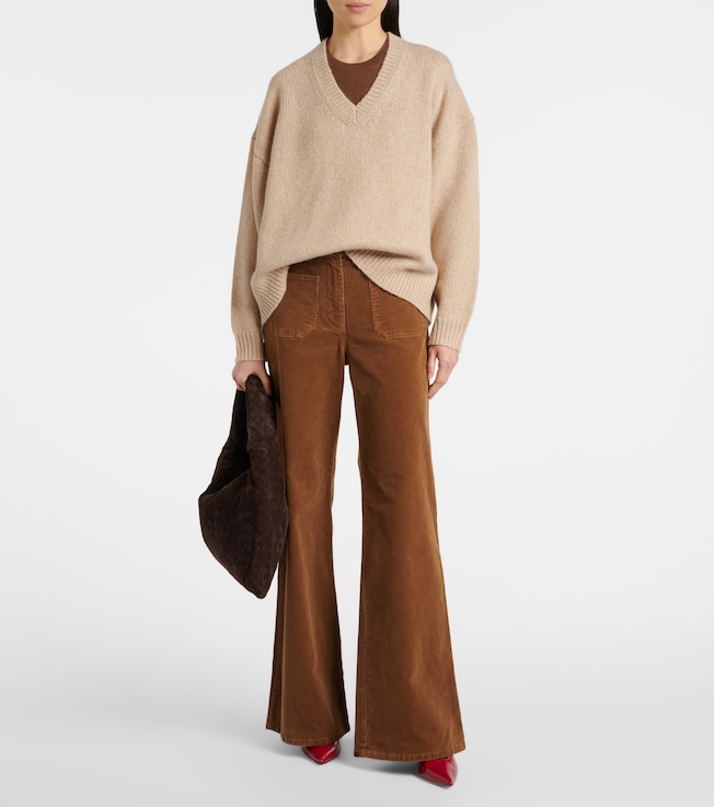 Nili Lotan Florence high-rise corduroy flared pants