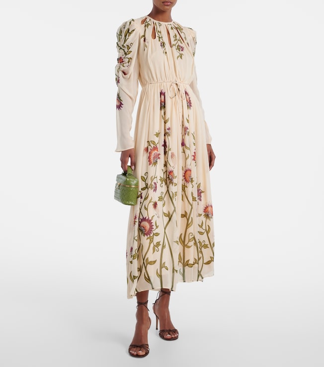 FARM Rio Cutout floral midi dress