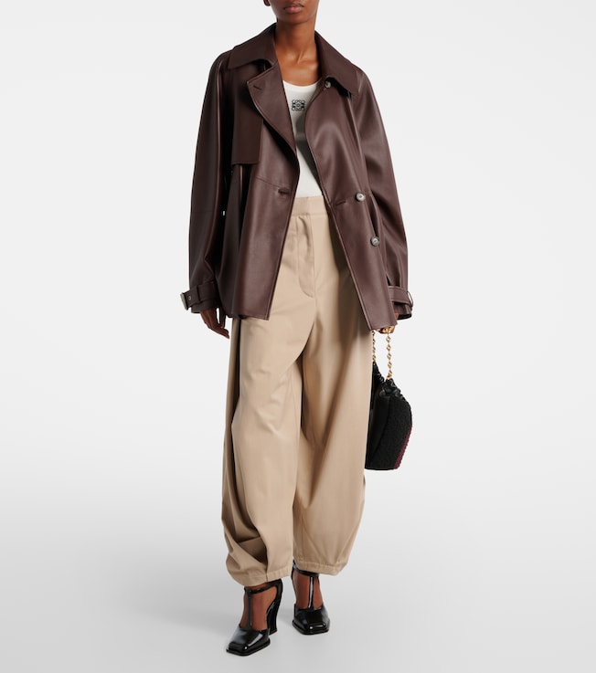 Loewe Cotton and silk twill balloon pants