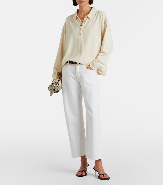 SLVRLAKE Jamie cropped barrel-leg jeans