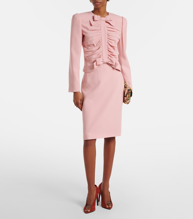 Valentino Virgin wool crêpe pencil skirt
