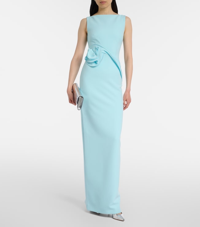 Roland Mouret Floral-appliqué gown