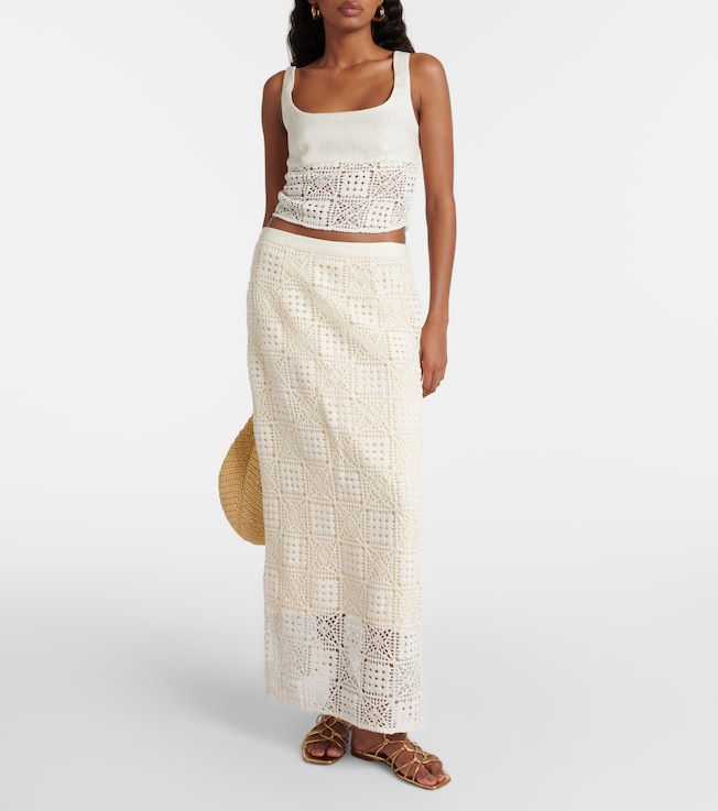 SIR. Rayure linen crop top