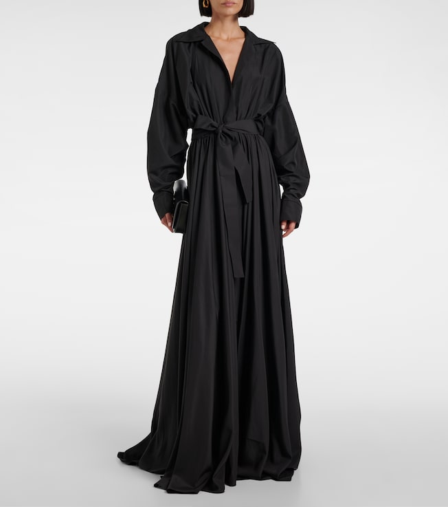 Norma Kamali Belted oversized shirt dress