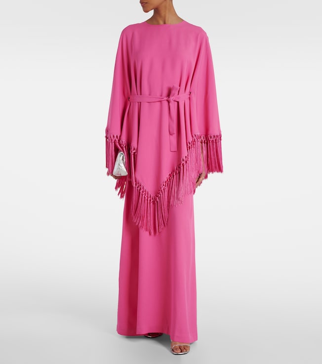 Taller Marmo Fringed crêpe cady kaftan
