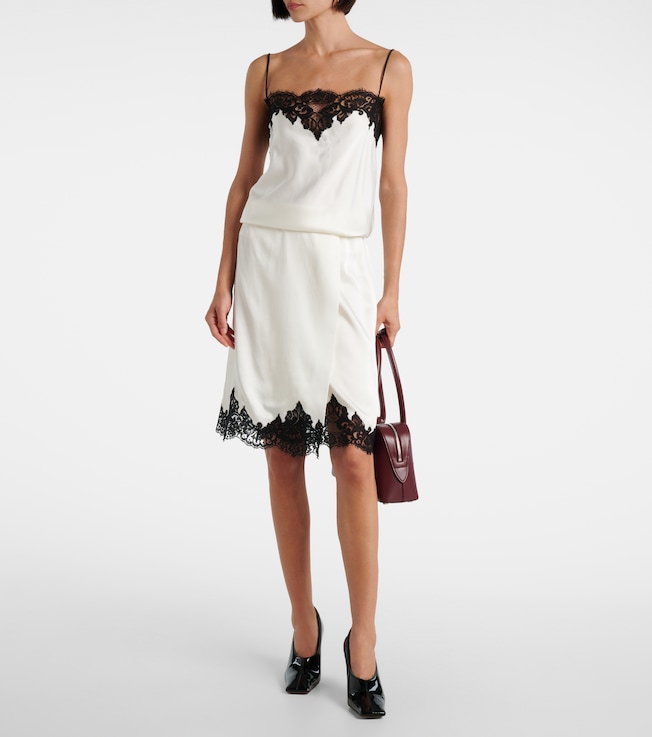 Stella McCartney Lace-trimmed satin camisole