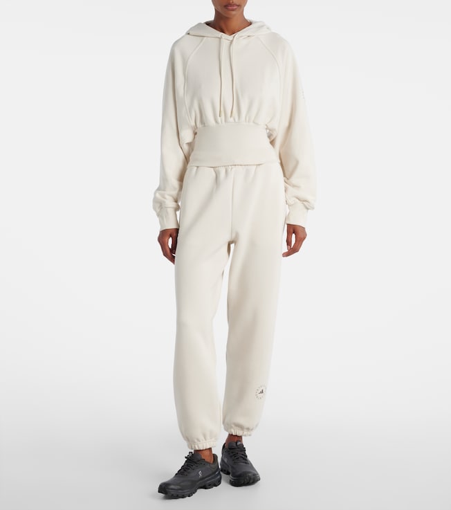 adidas by Stella McCartney Logo cotton-blend fleece sweatpants