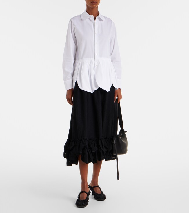 Noir Kei Ninomiya Gathered cotton blouse